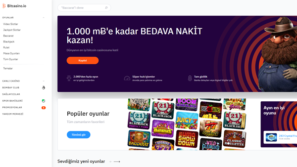 Bitcasino kripto casino sitesi